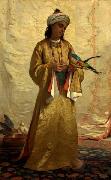 Henriette Ronner A Moorish Girl with Parakeet oil painting picture wholesale